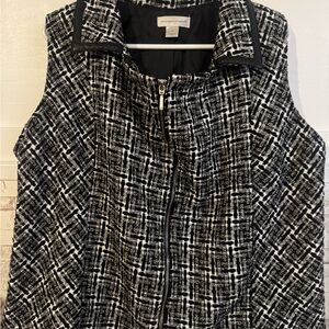 Christopher & Banks Monochrome Textured Vest